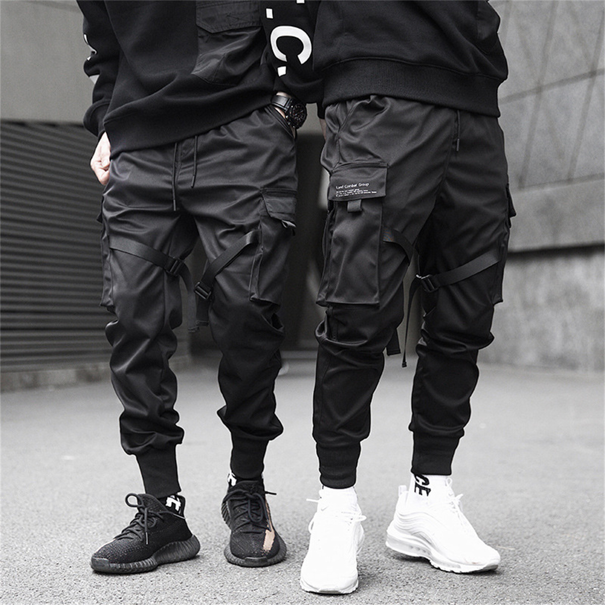 Streetwear Brand Clothing - Black Hip Hop Cargo Pants Summer