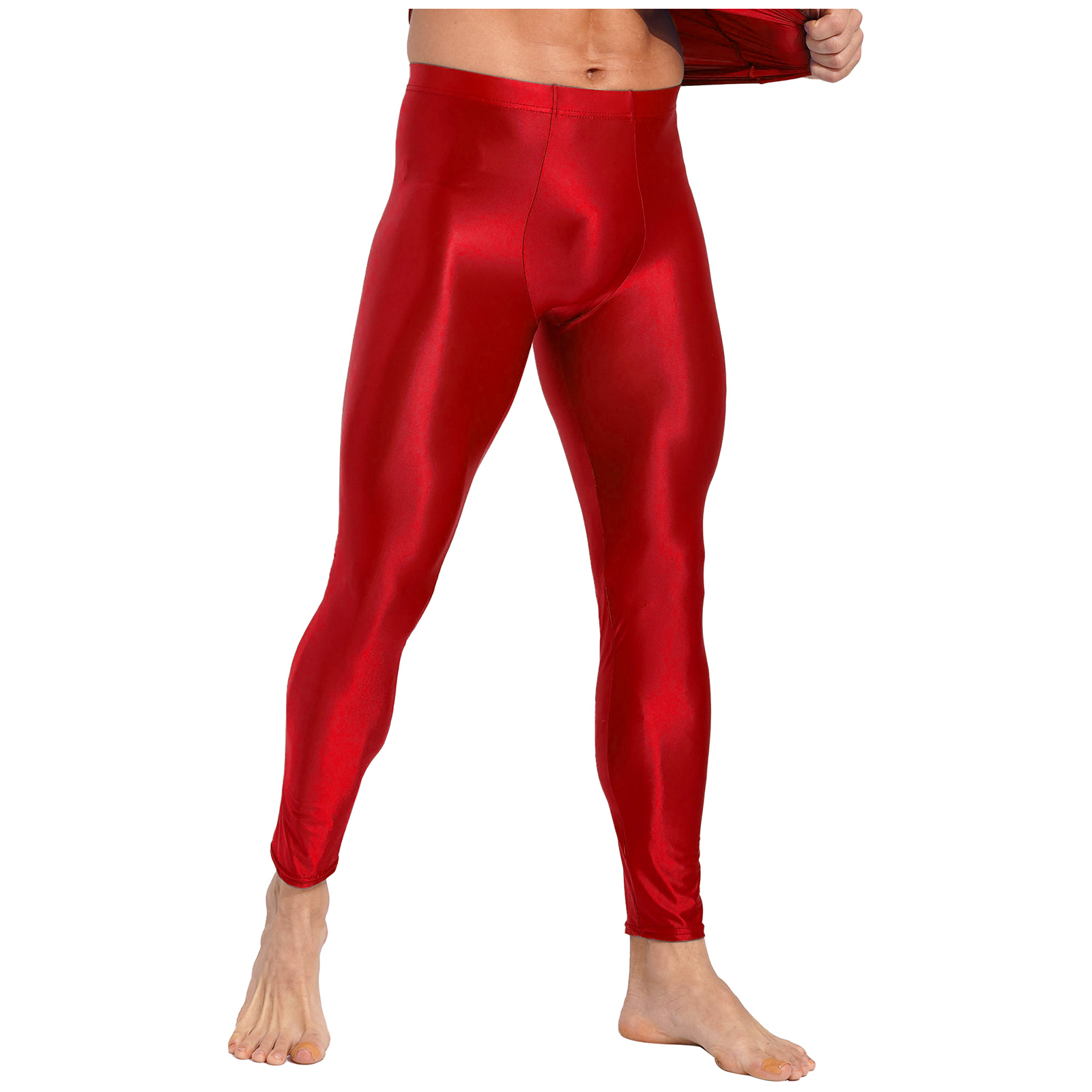 Men's Glossy Oil Tights Long P - đánh giá và giá Streetwear Brand Clothing